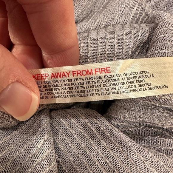 Free People Lavender Sequin Blouse Large - Picture 8 of 8